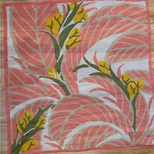 Vintage floral tropical nylon scarf